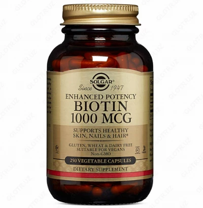 Таблетки биотина для здоровой кожи и волос Solgar Biotin 1000mg (250 шт.) Таблетки биотина для здоровой кожи и волос Solgar Biotin 1000mg (250 шт.)