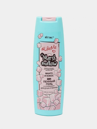 Гель Витэкс LikeMe Marshmallow Манго и кокос, для душа и ванны, 400 мл