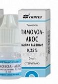 TIMOLOL AKOS ko'z tomchilari 5ml 0,25%