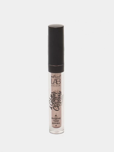 Жидкие тени для век Bielita LAB colour Glitter&Chrome, тон 04, brown dust, 2.6 мл