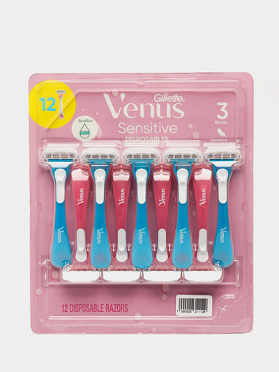 Одноразовые бритвы Gillette Venus Sensitive, 12 шт