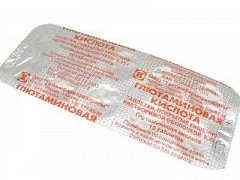 GLYUTAMINOVAYA KISLOTA tabletkalari 250mg N10