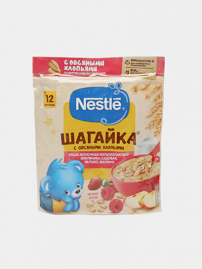 Каша Nestle Шагайка молочная 5 злаков, 200 гр