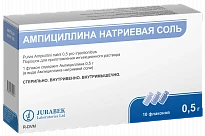 AMPISILLINA NATRIEVAYA SOL poroshok 0,5g N10