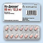 KO DIOVAN 0,08/0,0125 tabletkalari N28