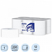 Disp uchun hojatxona qog'ozi Protissue 1sl oq butun 200m 12 rulo/paket C190