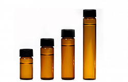 Qopqoqli namunalarni saqlash viallari, 40ml, 27. 5x95 mm, Amber