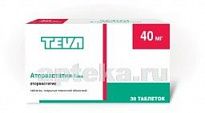 ATORVASTATIN TEVA tabletkalari 40mg N30