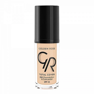 Тональный крем-корректор total cover 2in1 foundation & concealer №12-3366 Golden Rose:uz:Jami qoplama 2si 1da tonal krem ​​va konsiler №12-3366 Golden Rose