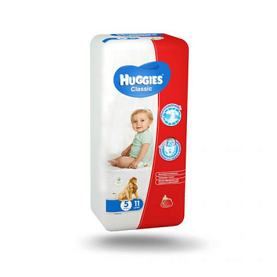 Памперсы Huggies Classic (5) small 11-25 kg 11x12