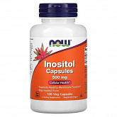 Now Foods, инозитол в капсулах, 500 мг, 100 вегетарианских капсул:uz:Now Foods, Inositol Caps, 500 mg, 100 Veg Capsules