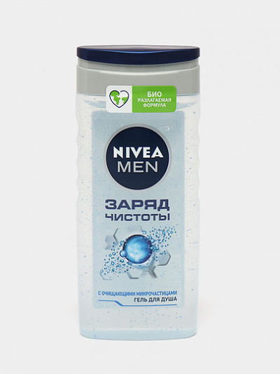 Гель для душа для мужчин Nivea Men "Заряд Чистоты"