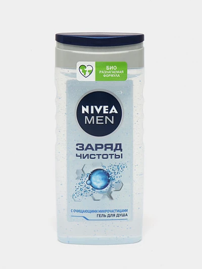 Гель для душа для мужчин Nivea Men "Заряд Чистоты"
