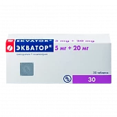 EKVATOR tabletkalari 20mg/5mg N30