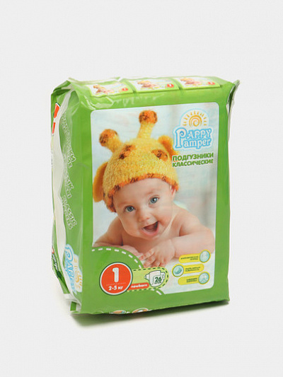 Детские подгузники "Pappy Pamper" Newborn #1, 26 шт