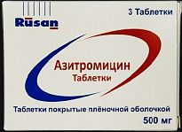 AZITROMISIN tabletkalari 500mg N3