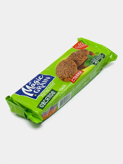 Печенье Magic Grain, овсяное, с стевией, 150 г