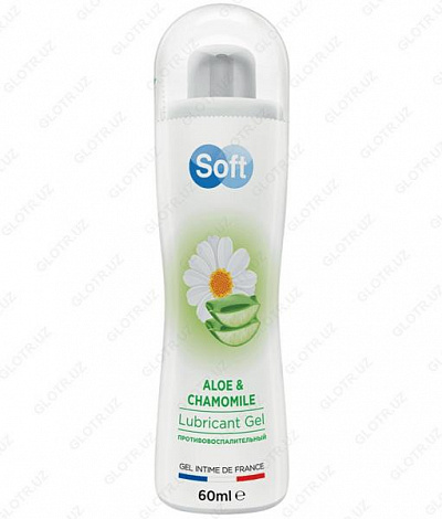 Гель-лубрикант "Soft Aloe& chamomile":uz:"Soft Aloe & romashka" jel moyi (60 ml)