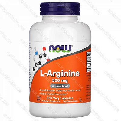 L-apгинин, 500 мг, 250 кaпcул:uz:L-argini, 500 m., 250 qopqoq