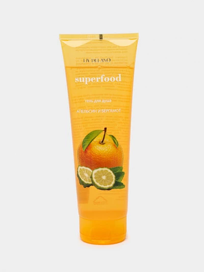 Гель для душа Liv Delano Superfood, апельсин и бергамот, 250 мл