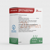 DROTAVERIN inyeksiya uchun eritma 2ml 20mg/ml N10