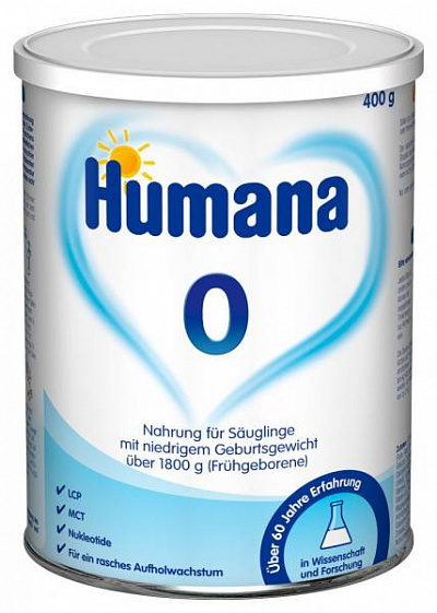 Humana 0 Смесь для недоношенных детей 400 гр:uz:Humana 0 Erta tug'ilgan chaqaloqlar uchun aralashmalar 400 gr