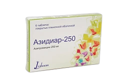 АЗИДИАР 250 таблетки 250мг N6