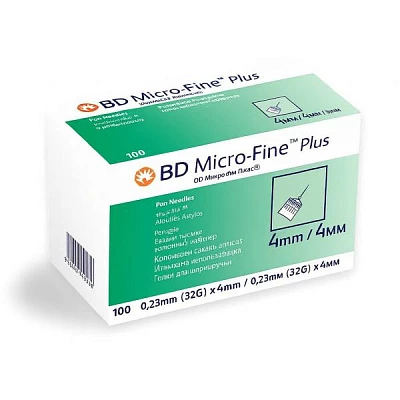 Иглы для шприц-ручки "BD-Micro-Fine Plus" 4 mm №100/№1
