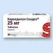 KARVEDILOL SANDOZ 0,025 tabletkalari N30