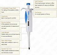 Bir kanalli dispenser, belgilangan hajm, Accumax PRO: 100µl; 200 ml; 1000 mkl