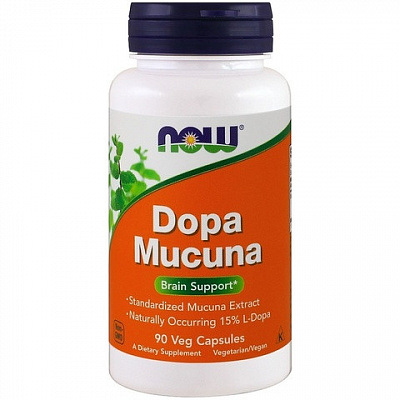 Биодобавка Now Foods, Mucuna Dopa , 90 Veg Capsules:uz:Now Foods, Mucuna Dopa, 90 Veg Kapsül