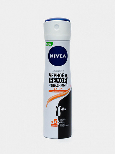 Дезодорант-спрей Nivea Extra Чёрное и белое, 150 мл