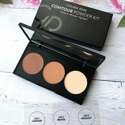 Пудра contour powder kit 12г 5593 Golden Rose:uz:Chang kontur kukunlari to'plami 12g 5593 Golden Rose