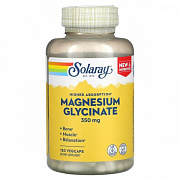 Solaray, yuqori singdiriladigan magniy glitsinat, 350 mg, 120 sabzavotli kapsulalar