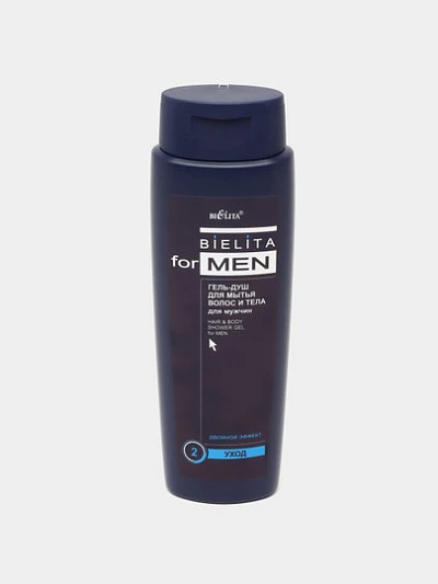 Гель для душа Bielita FOR MEN для мытья волос и тела, 400мл