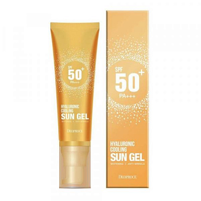 Солнцезащитный гель для тела hyaluronic cooling sun gel spf50 (50г) 5570 Deoprose (Корея):uz:Tana uchun quyosh geli gialuronik sovutuvchi quyosh geli spf50 (50g) 5570 Deoproz (Koreya)