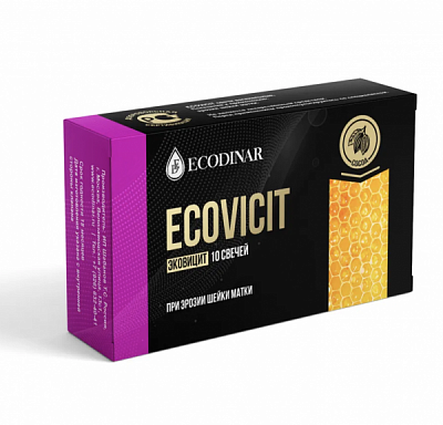 Фитосвечи ECOCIVIT от Экодинар , суппозитории для профилактики эрозии шейки матки 10 штук:uz:Ekodinardan ECOCIVIT fitoswechi, bachadon bo'yni eroziyasini oldini olish uchun shamchalar 10 dona