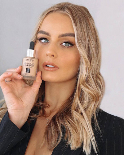 Тональный крем HD Liquid Coverage Foundation, 010 Light Beige светло-бежевый