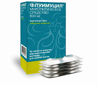 FLUIMUSIL tabletkalari 0,6g N10