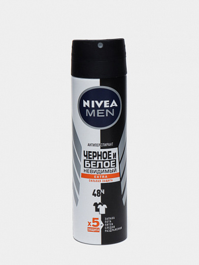 Дезодорант спрей Nivea Men Extra Невидимый для черного и белого, 150 мл