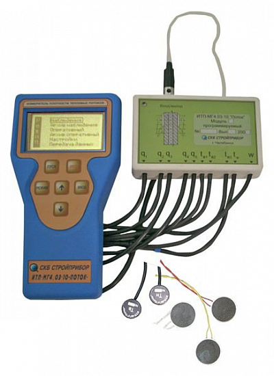 Измеритель плотности тепловых потоков и температуры ИТП−МГ4.03/Х(I) “Поток“ (от 1 до 10 модулей), где Х – общее количество измерительных каналов (измерители теплопроводности и плотности тепловых потоков