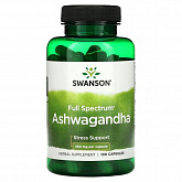 Капсулы Swanson, ашваганда, 450 мг, 100 капсул:uz:Капсулы Swanson, Ashwagandha, 450 mg, 100 kapsula