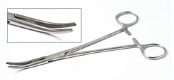 Kelly gemostatik qisqich, kavisli 210 mm