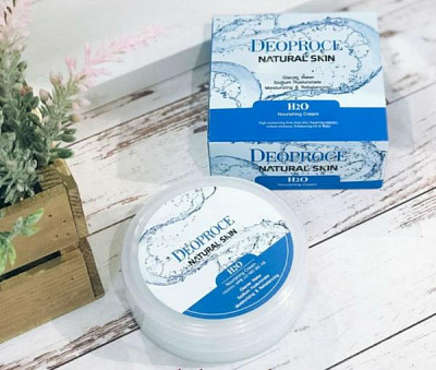 Крем для лица и тела с ледниковой водой natural skin h2o nourishing cream 5532 Deoproce (Корея):uz:Muzli suvli yuz va tana kremi tabiiy terini oziqlantiruvchi h2o kremi 5532 Deoproce (Koreya)