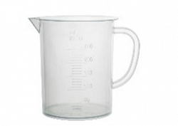Naycha va tutqichli 1000 ml darajali stakan, PP, avtoklavlangan