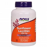 NOW Foods, подсолнечный лецитин, 1200 мг, 100 капсул:uz:NOW Oziq-ovqatlar, kungaboqar lesitini, 1200 mg, 100 kapsula