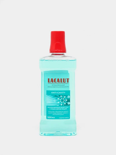 Ополаскиватель для полости рта Lacalut Anti-cavity, ледяное манго, 500 мл