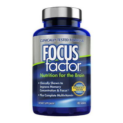 Улучшение работы мозга с витаминами Focus Factor (180 шт.):uz:Fokus faktor vitaminlari bilan miya faoliyatini yaxshilash (180 dona)