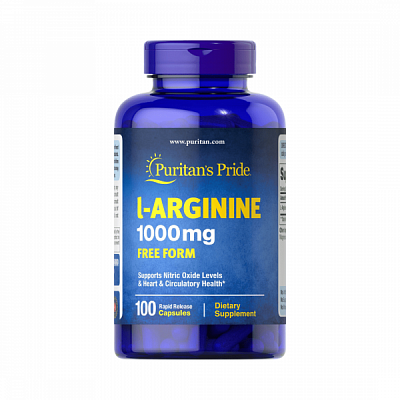 Аргинин Puritan’s Pride L-Arginine 1000 mg 100 Capsules:uz:Arginin Puritan's Pride L-Arginin 1000 mg 100 Kapsül