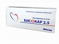 BISOKAR tabletkalari 2,5mg N10